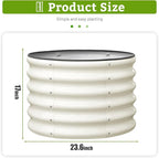 SnugNiture Raised Garden Bed, 2×2×1.5ft Round Galvanized Outdoor Planter Box - Image 2