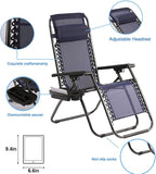 Zero Gravity Chair Patio Lounge Chairs Lounge Patio Chairs 2 Pack Adjustable - Image 7