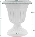 Arcadia Garden Products PL00GY Classic Traditional Plastic Urn Planter - Image 6