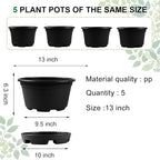 Outdoor Flower Pots 5 Packs 13 inch pots - Image 3