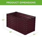 Best Choice Products 4x2x2ft Outdoor Metal Raised Garden Bed, Deep Root Box - Image 3