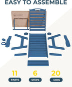Outdoor Lounge Chair Set of 4, All Weather Patio Chaise Lounge Chair - Image 7