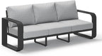 Aluminum Outdoor Patio Couch, 3 Seats Oversized Patio Sofa by Oasbira
