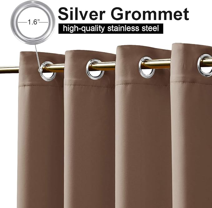 NICETOWN Patio Waterproof Outdoor Curtain, Thermal Insulated Rustproof Double - Image 2