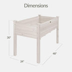 Best Choice Products 48x24x30in Raised Garden Bed, Elevated Wood Planter Box - Image 2