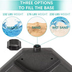 VECELO 4-Piece Heavy-Duty Cantilever Offset Patio Umbrella Base/Stand Outdoor - Image 4