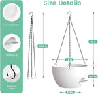 13 Inch 2 Pack Large Self Watering Hanging Planters - Image 5