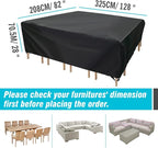Velway Patio Furniture Cover Outdoor Waterproof Rectangular Patio Table Chair - Image 3