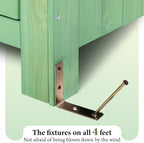 VINGLI Outdoor Wooden Storage Shed, Garden Shed Outside Tool Cabinet - Image 7