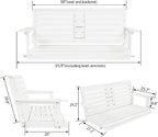 Poly Lumber 2-Seat Porch Swing, HIPS 4.5-Feet Bench Swing - Image 2