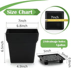6-Pack 7'' Square Planters - Image 8