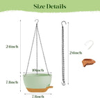 2 Pack 10 Inch Self Watering Hanging Planters - Image 3