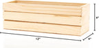 Wood Planter Box with Wine Crate Styled, 12x4 Inch Rectangular, Rose Wood - Image 10