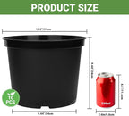 GREANER 5 Gallon Black Planter Pots, Seed Starting Container - Image 2