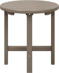 WestinTrends Dylan Adirondack Round Outdoor Side Table, Weathered Wood by WestinTrends