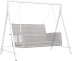 Outsunny Metal Porch Swing Stand, Heavy Duty Swing Frame, Hanging Chair Stand by Outsunny