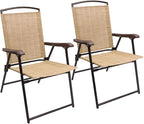 Devoko Patio Folding Chair Deck Sling Chair Camping Garden Pool Beach Using by DEVOKO