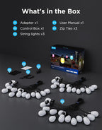 Govee S14 Bulb Outdoor String Lights 2, 144ft RGBIC Smart Warm White Outdoor - Image 9