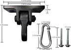 Heavy Duty Black Swing Hangers Screws Bolts Included Over 5000 lb Capacity - Image 4