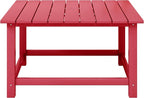 WestinTrends Malibu Low Outdoor HDPE Square Patio Coffee Table - Image 3