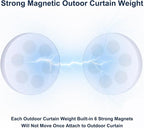 3LB Heavy Duty Outdoor Curtain Weights, Strong Magnetic Gazebo Curtain Weights - Image 3