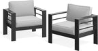 Wisteria Lane Patio Furniture Metal Armchair Set of 2, Metal Outdoor Chairs - Image 8