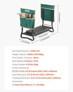 VEVOR Garden Kneeler and Seat, 330 lbs Load Capacity, Foldable Garden Stool - Image 3
