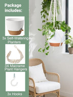 Set of 3 Hanging Planters for Indoor Plants - Image 5