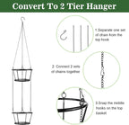 ARTORA 2 Pack Metal Plant Hanger, Modern Plant Hanging Basket Decorative Black - Image 3
