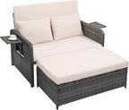 VINGLI Patio Daybed, Wicker Outdoor Daybed by VINGLI