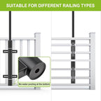 Heavy Duty Deck Railing Umbrella Holder, Adjustable Patio Umbrella Stand - Image 3
