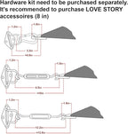 LOVE STORY Custom Size 12'x24' Turquoise Blue Sun Shade Sail Rectangle UV Block - Image 3