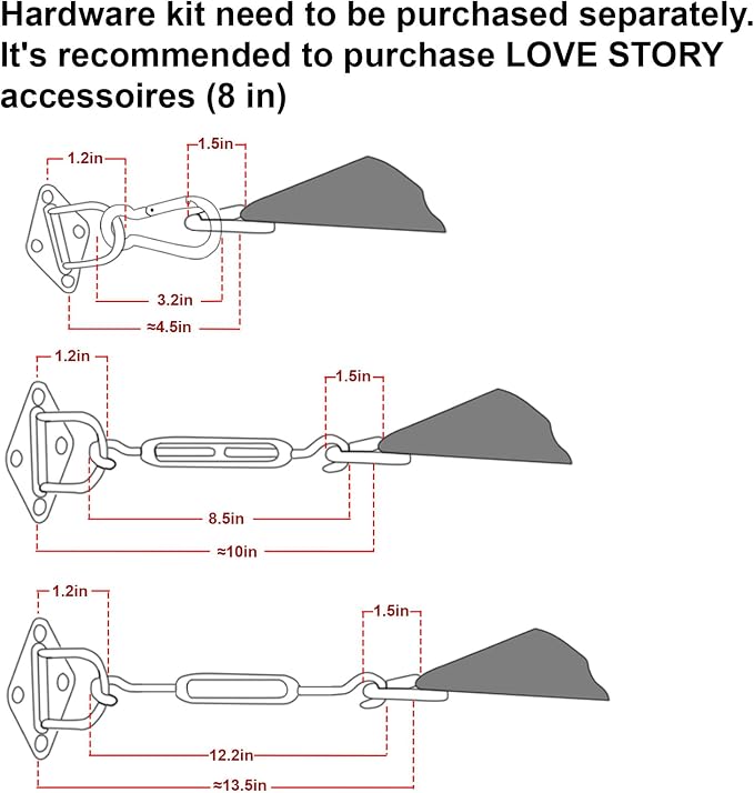 LOVE STORY Custom Size 12'x24' Sand Sun Shade Sail Rectangle UV Block Canopy - Image 3