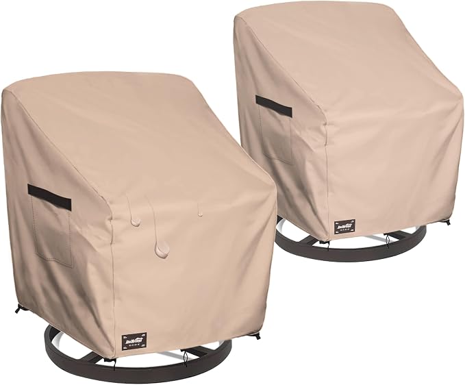 JinHrtoyi Outdoor Chair Covers 2 Pack, 30Wx34Dx38H inches Patio Chair Cover by JinHrtoyiFurnitureCovers