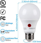 TORCHSTAR Dusk to Dawn Light Bulbs Outdoor, Sensor A19 LED Light Bulb, Auto - Image 5