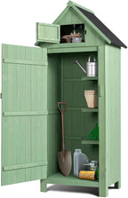 VINGLI Outdoor Wooden Storage Shed, Garden Shed Outside Tool Cabinet by VINGLI