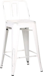 AC Pacific 24” Metal Barstool Set of 2 – Country Rustic Style - Image 4