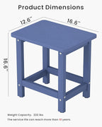 Weatherproof Outdoor Side Table, HDPE Small Outdoor Table - Image 3