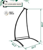 G TALECO GEAR C-Type Hanging Hammock Chair Stand, Heavy Steel Swing Hammock - Image 6