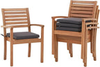 OC Orange-Casual Stackable Patio Dining Chairs Set of 4, Outdoor Acacia Wooden by OCOrange-Casual