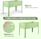 Raised Garden Bed with Legs, 48×24×32in Galvanized Raised Garden Beds Outdoor - Image 6