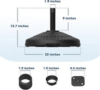 wikiwiki 80 Lbs HDPE Round Patio Umbrella Base, Weighted Umbrella Stands Fits - Image 2
