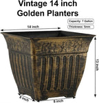 14 Inch Vintage Square Planter - Image 3