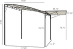Outsunny 10' x 8' Outdoor Pergola and Patio Gazebo, Extendable Side Awning - Image 7