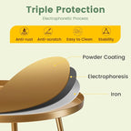 danpinera Outdoor Side Tables, Weather Resistant Steel Patio Side Table - Image 4