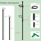 Plant Stakes 17inch &11inch SupKing Adjustable Length Plant Support Stake 16Pcs - Image 2
