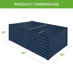 Best Choice Products 8x4x2ft Outdoor Metal Raised Garden Bed, Deep Root Planter - Image 3