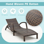 Chaise Lounge Chairs Outdoor Set of 6, Comfy Outside Wicker Patio Pool Lounge - Image 5