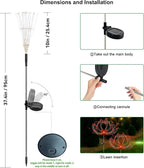 Solar Garden Lights Outdoor Waterproof, 2 Pack 120 LED Solar Firework Lights - Image 6