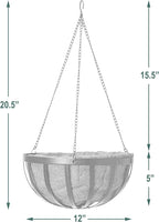 Arcadia Garden Products CB42 12" Solstice Round Hanging Basket - Image 5